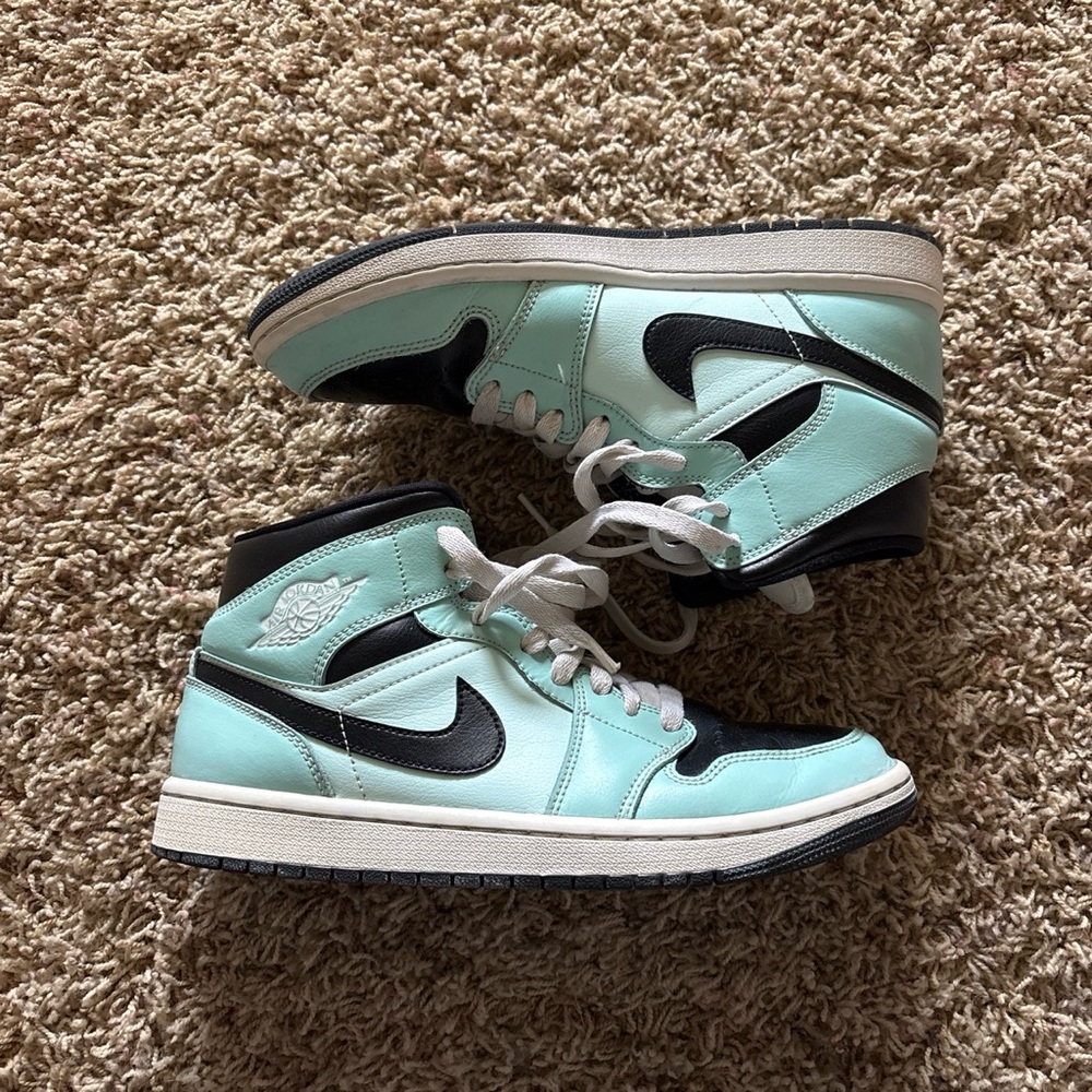 Nike Jordan Mint and Black High-Top Sneakers